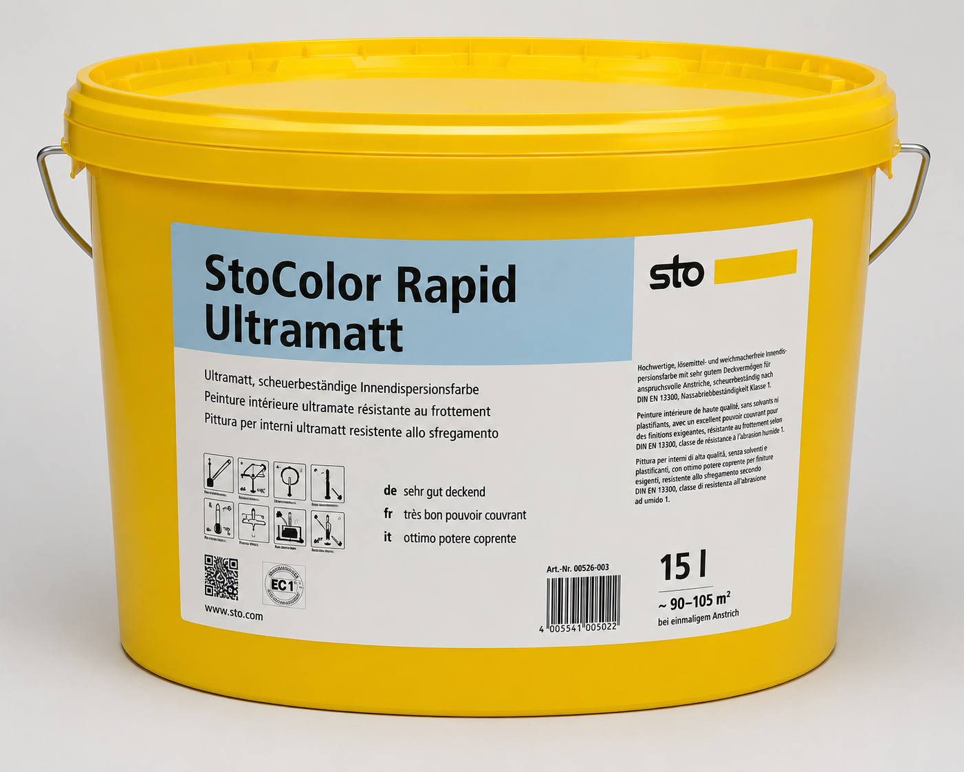 Premium Innenfarbe Weiß - StoColor Rapid Ultramatt Weiß