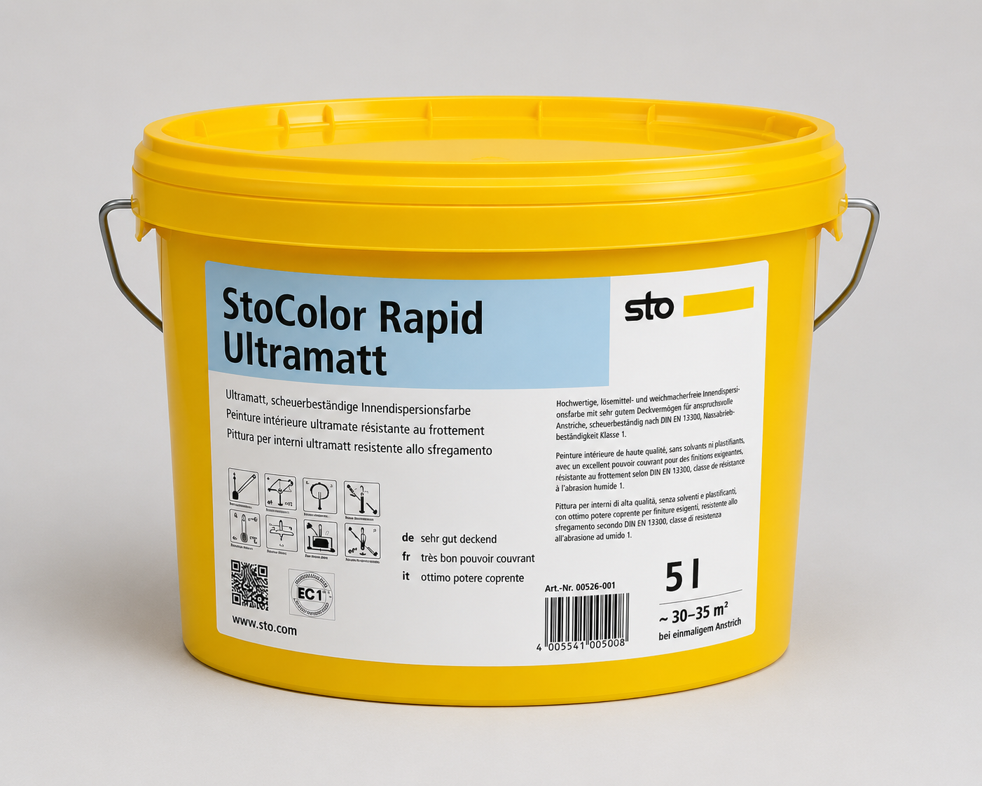 Premium Innenfarbe Weiß - StoColor Rapid Ultramatt Weiß